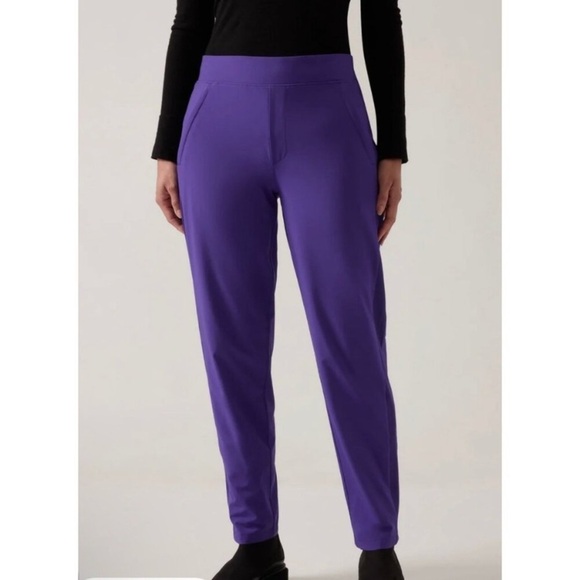 Athleta Brooklyn Lined Pant Size 4 Purple Blue New NWT - Picture 1 of 13